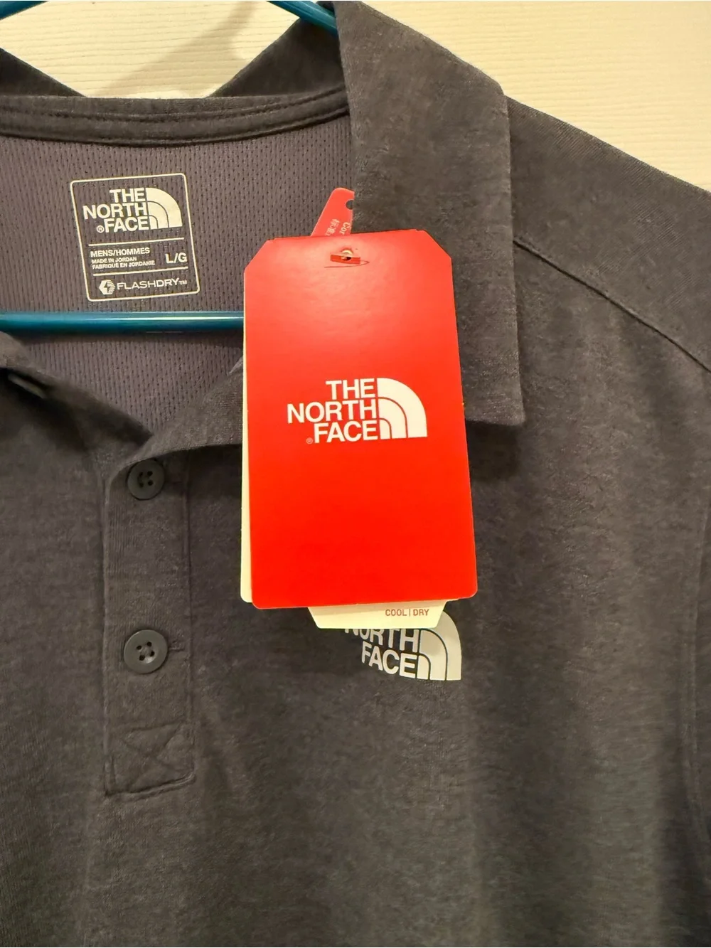 The North Face Men’s Charcoal Gray Polo with Logo